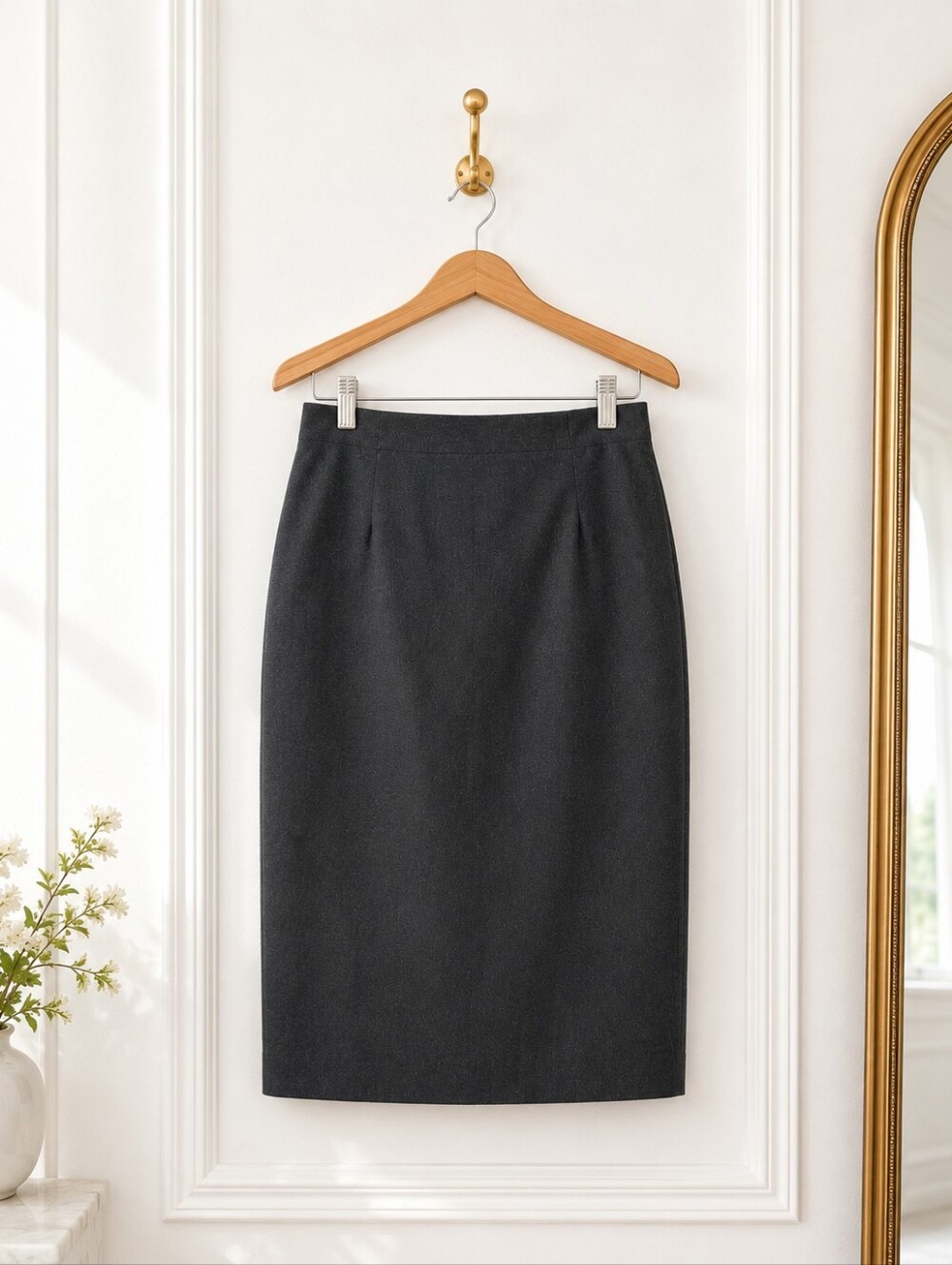 NWT Briggs Petite 100% Wool Pencil Skirt Size 10P | Lined Classic Career Midi - Picture 7 of 9